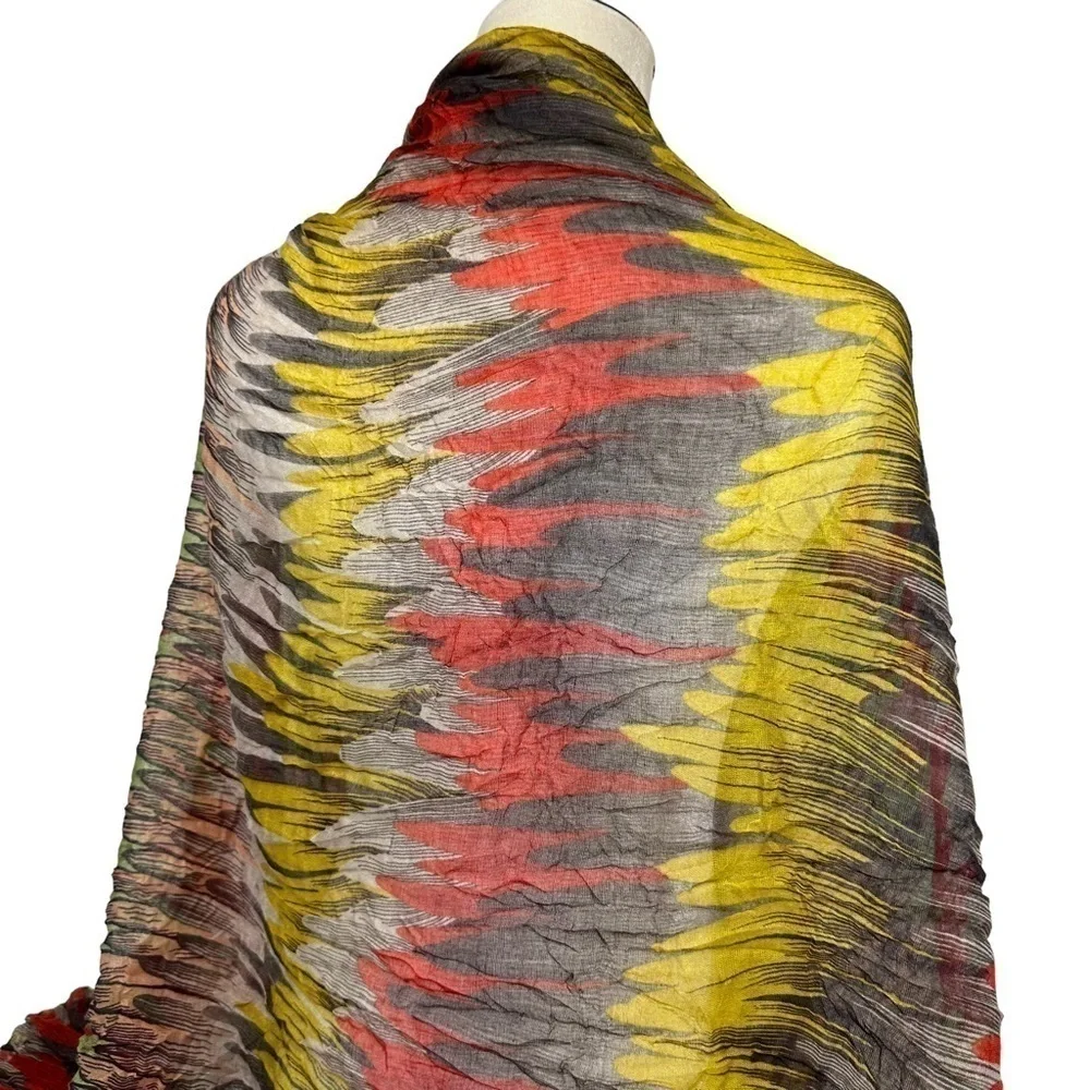Brown Flowy Oversized Scarf Wrap